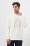 Men's Ecru Trend Crew Neck Sweat-Shirt - 2