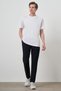 Men's White Trend Crew Neck T-Shirt - 2