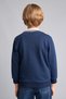 Boys' Oversized Shirt-Collar College-Printed Navy Blue Sweatshirt H9832A826AU - 8