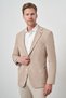 Men's Beige Trend Dynamic Fit Mono Collar Jacket - 4