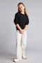 Cotton Wide Leg Light Gray Melange Trousers Girls I3104A826Au - 2