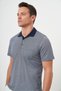 Men's Navy Blue Trend Pocket Polo Neck T-Shirt - 3
