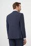Men's Navy Blue Wool Slim Fit Mono Collar Suit - 5