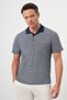 Men's Navy Blue Trend Pocket Polo Neck T-Shirt