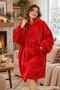 Pabtex Welsoft Plush Fleece Wearable Blanket Pajamas Red