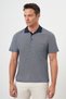 Men's Navy Blue Trend Pocket Polo Neck T-Shirt - 2