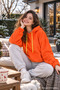 Women's Comfortable Fit Hooded Sweatshirt - 2