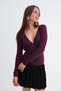Double-Breasted Collar Long Sleeve Blouse B1185