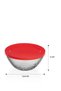 Lura - Set of 4 Glass Storage Containers with Plastic Lids, Snack Bowl, Breakfast Bowl, 300Cc - 4