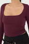 Square Neck Crop Blouse B3713-J1 - 2