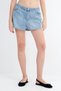Tie-Dye Detailed Denim Shorts Ş18630 - 2