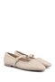 Women's Beige Mary Jane Ballerinas - 2