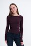 Crew Neck Ribbed Blouse B1856 - 5
