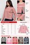 Modal Fabric Women's Striped Long Sleeve Blouse with Slit Detail - 7