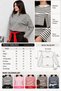 Modal Fabric Women's Striped Long Sleeve Blouse with Slit Detail - 7