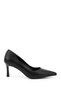 Women's Black Pointed Toe Thin Heeled Stiletto