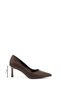 Women's Brown Pointed Toe Thin Heeled Stiletto - 3