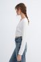 V-Neck Long Sleeve Blouse B1032 - 2