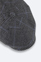 Men's Gray Wool Blend Plaid Cap Hat A52Y9204 - 3