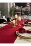 Pearl Velvet Textured Seamless Burgundy Runner (Napkins Not Included) - 6