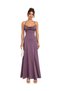 Vs-1039 Romina Purple Degaje Collar Slim Strap Slit Maxi Dress