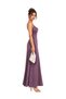 Vs-1039 Romina Purple Degaje Collar Slim Strap Slit Maxi Dress - 3