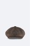 Men's Brown Wool Blend Plaid Cap Hat A52Y9204