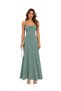 Vs-1039 Romina Mint Green Collared Slim Strap Slit Maxi Dress