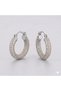 Special Series Zircon Stone Steel Hoop Earrings - Gift Boxed