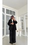 Black Oversize Corduroy Shirt and Pants Set