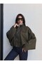 Suede Bomber Jacket with Epaulettes - 4