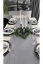 Pearl Velvet Textured Seamless Runner Gray (Napkins Not Included) - 3