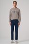 Men's Dark Blue Denim 5 Pocket Slim Fit Jean Denim Trousers - 4