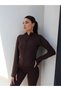 High Collar Zippered Slim Fit Jacket - 3