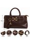 Women's 2-Piece Bag and Wallet Set – Stylish Hand and Shoulder Bag with Gold Buckle, Zipper Closure, Lined, High-Quality Leather Luxury Combination - 7