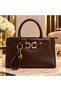 Women's 2-Piece Bag and Wallet Set – Stylish Hand and Shoulder Bag with Gold Buckle, Zipper Closure, Lined, High-Quality Leather Luxury Combination - 6