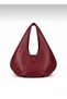 Women's Hobo Shoulder Bag with Suede Texture Belt and Staple Detail - 5