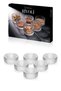 Rivoli - Set of 6 Glass Dessert Bowls, Snack Bowls, Candy Bowls, Breakfast Bowls, 10 cm - 6