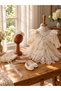 Cream Lace Religious Ceremony Dress Set - Baby Girl Special Occasion Set