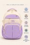 6 Compartment Lined Backpack with Back Support for Teenager Adult Girls and Women Lilac Primary Middle High School College School Bag