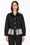 Waist-Tie Jacket with Stripe Detail