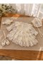 Cream Lace Religious Ceremony Dress Set - Baby Girl Special Occasion Set - 3