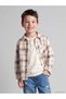Shining Store's Glittering Choices Checked Embroidered Gabardine Boys' Shirt