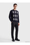 Sparkling Choices from Shining Store Zero Roba Collar Embroidered Men's Knitwear Sweater - 3