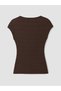Sparkling Choices from Shining Store Zero Roba Collar Textured Women's T-Shirt - 8