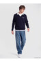 Timeless Clothing & Timeless Choices Devrik Roba Collar Embroidered Men's Knitwear Sweater - 3