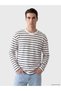 Shining Choices from Shining Store Zero Roba Collar Striped Men's Sweatshirt