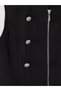Peak New Season Black Embellished Button-Down Women's Classic Vest. - 7
