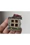 Window, Parrot Bird on a Branch, Flowered Stone Knitted Wooden Window Silicone Mold K-1629, Stone Powder Polyester Plaster Candle Mold