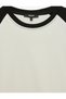 Cotton Comfortable Fit Color Contrast Short Raglan Sleeves Crew Neck T-Shirt - 7